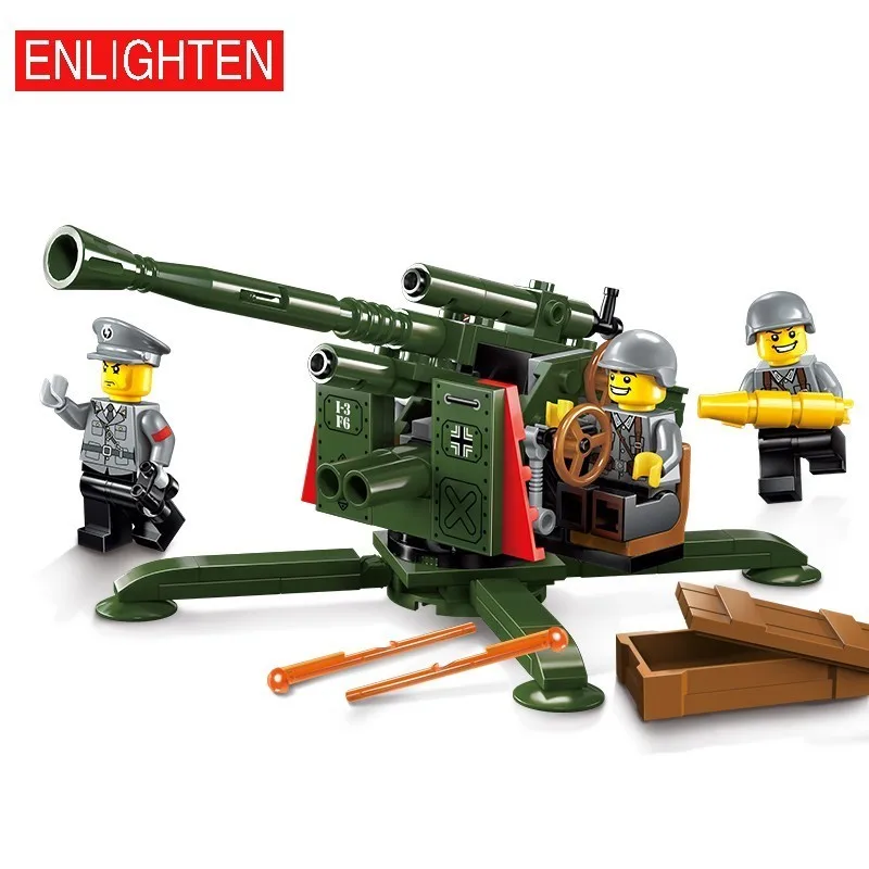 ENLIGHTEN WW2 Военная серия советские красные солдаты Немецкий Ваффен строительные