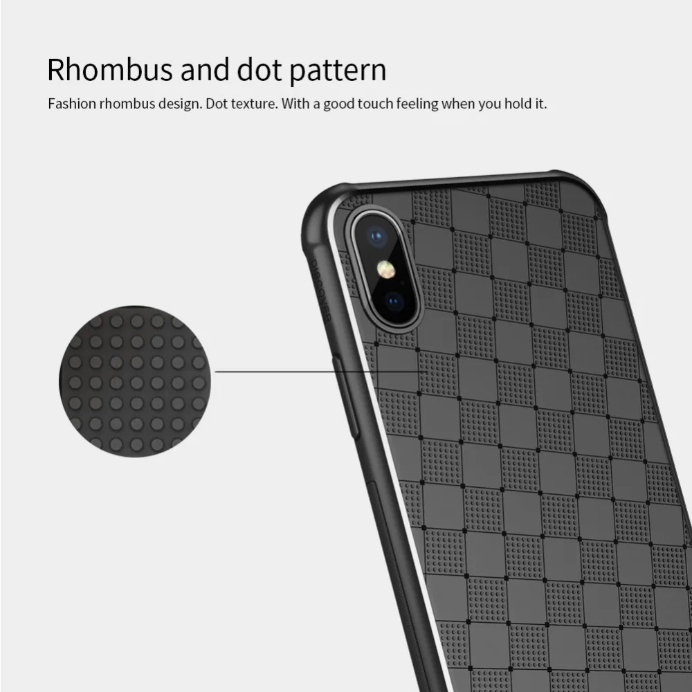 Nillkin переплетенный узор чехол Крышка корпуса ля iPhone X роскошный мягкий