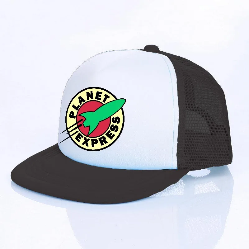 YF10709 Planet Express Rocket Ship Outdorr Mesh Hat For Men Women Futurama Bender Meme Snapback Caps Combat Robot Trucker Cap YF107 - Цвет: YF10709