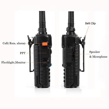 Рация Baofeng uv 5r 1 шт. 5 Вт два диапазона портативное радио с УВЧ и УКВ УФ 5R 136-174 МГц