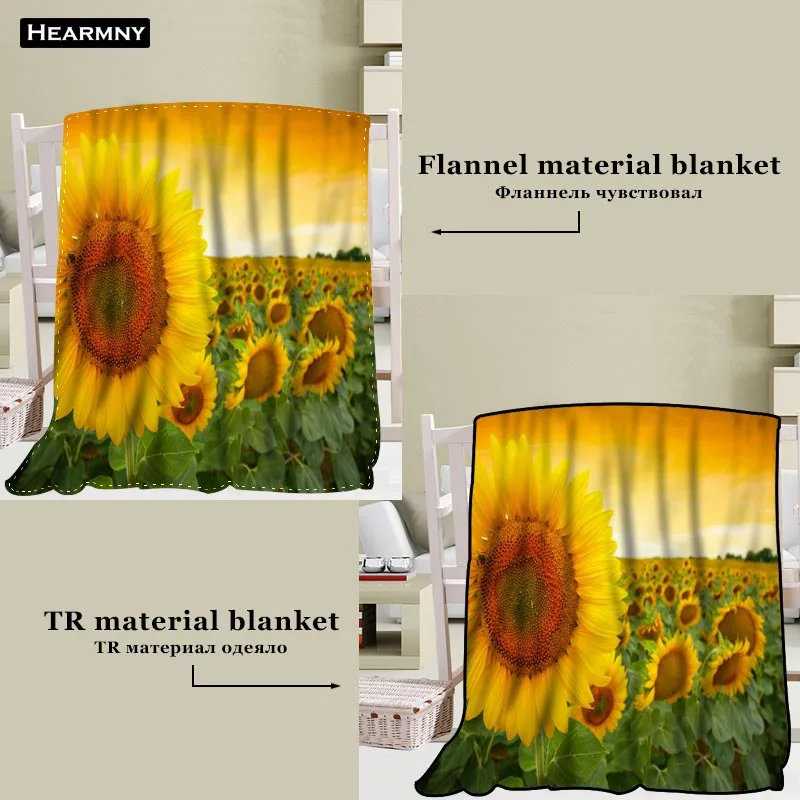 Online Personalizzato CALDO Di Semi Di Girasole Bella Coperta TR/Panno Morbido Della Flanella Coperta Di Tessuto Decorazione Di Nuovo Anno Caldo E Confortevole Super Soft Camera Da Letto