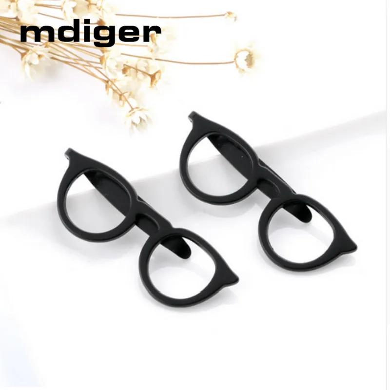Mdiger Брендовые мужские официальные Зажимы для галстука мужчин черные очки