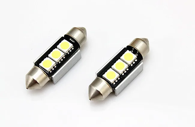free shipping 10pcs/lot No Error Canbus High Quality 36mm 3SMD 5050 LED C5W Festoon Dome Reading Light Bulb Car Lighting | Автомобили и