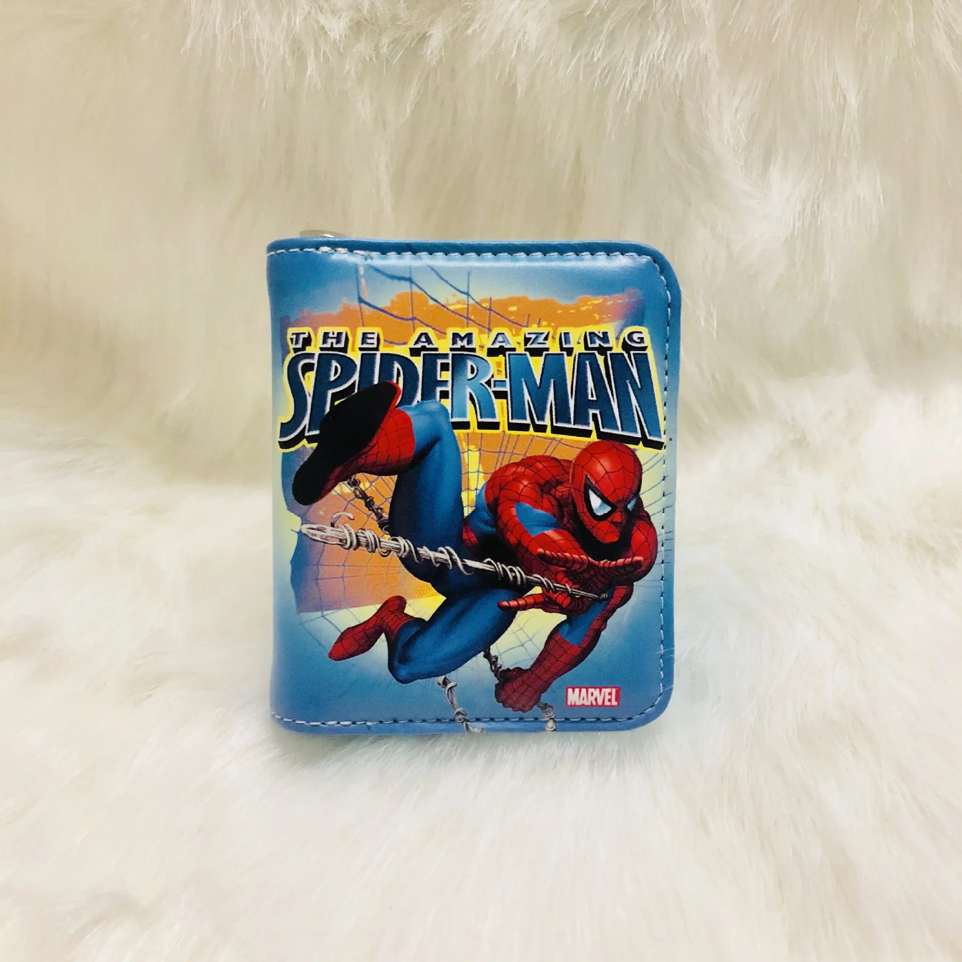 Кошелек с героями мультфильмов, Железный человек, Человек-паук, Капитан Америка, милый детский кошелек для монет, держатель для карт, кошельки и кошельки, мужские кошельки