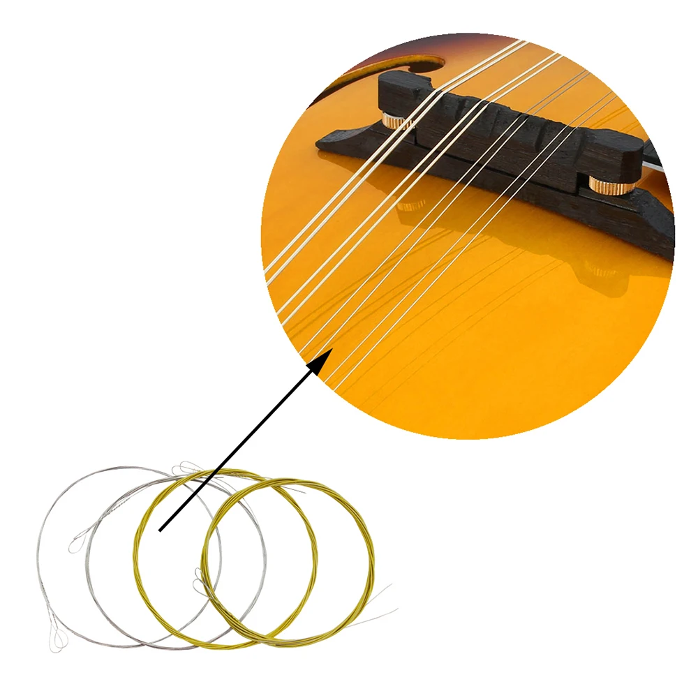 IRIN M101 Full Set Mandolin Strings Bronze Wound Stainless Steel Silver &amp Gloden Color (.010-.034) Guitar Accessories | Спорт и