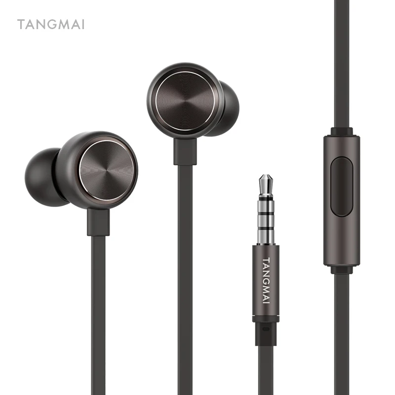 

Оригинальные проводные наушники-вкладыши Tangmai F50 3,5 мм, тяжелые басы, Hi-Fi наушники для записи с проводным управлением и микрофоном для Android и ...