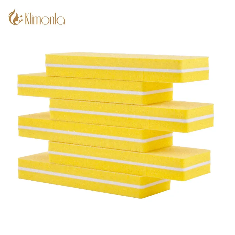 

Nail File 40pcs/Pack Yellow pilnik do paznokci Buffering 100/180 Sanding Files DIY Polishing 2 Sided Nail Art Beauty Tools