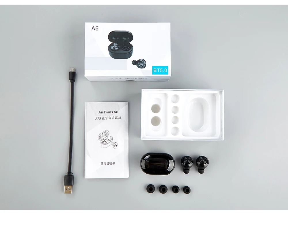 A6 TWS Bluetooth 5,0 наушники-вкладыши беспроводные Bluetooth наушники спортивные наушники Игровые наушники головной телефон для huawei Xiaomi samsung