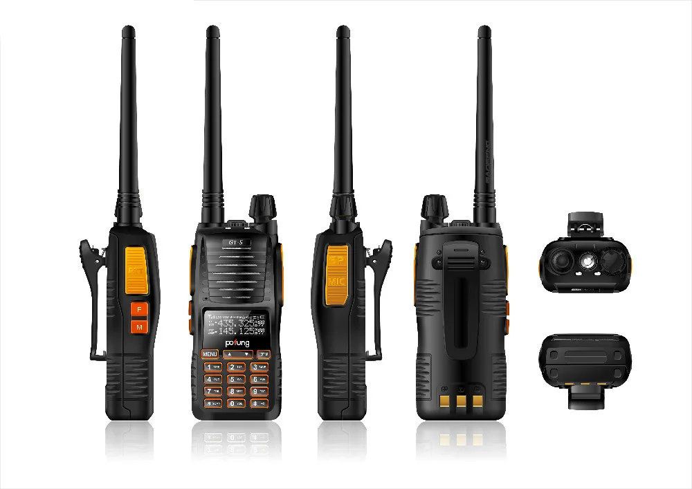 Baofeng GT-5 VHF/UHF 136-174/400-520 МГц двухдиапазонный FM Ham двухсторонняя рация с кабелем