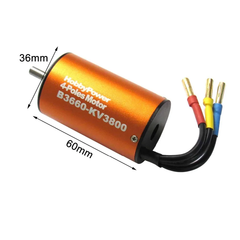 HP 3660 3800KV 3300KV 2600KV бесщеточный 4 полюсный двигатель для 1/10 RC автомобиля Багги