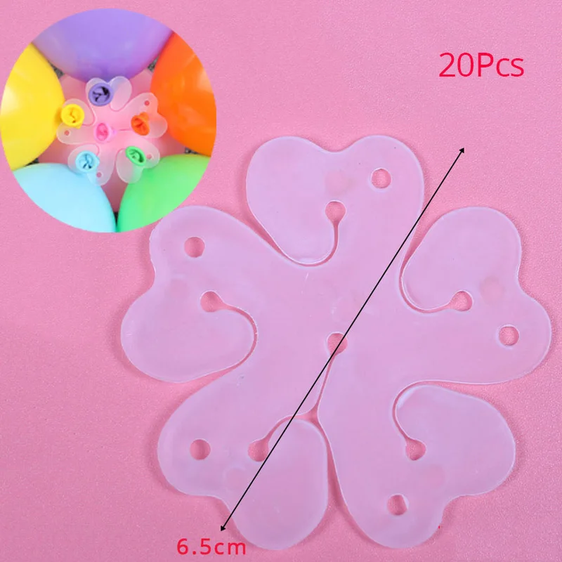 20Pcs Flowers Clips DIY воздушный шар арочный комплект пластиковые воздушные шары колонна-подставка с рамкой базовый полюс и шариковые зажимы для дня рождения, свадьбы, события, вечерние украшения - Цвет: 20Pcs Flowers Clips