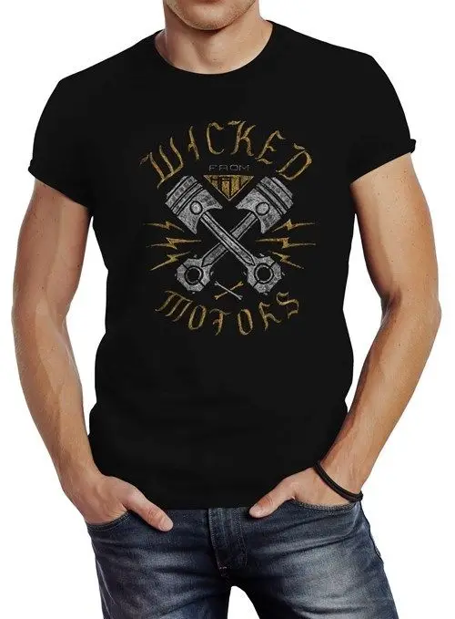 Herren футболка Motorrad Байкер гонщик злая двигатели Slim Fit Neverless | Мужская одежда