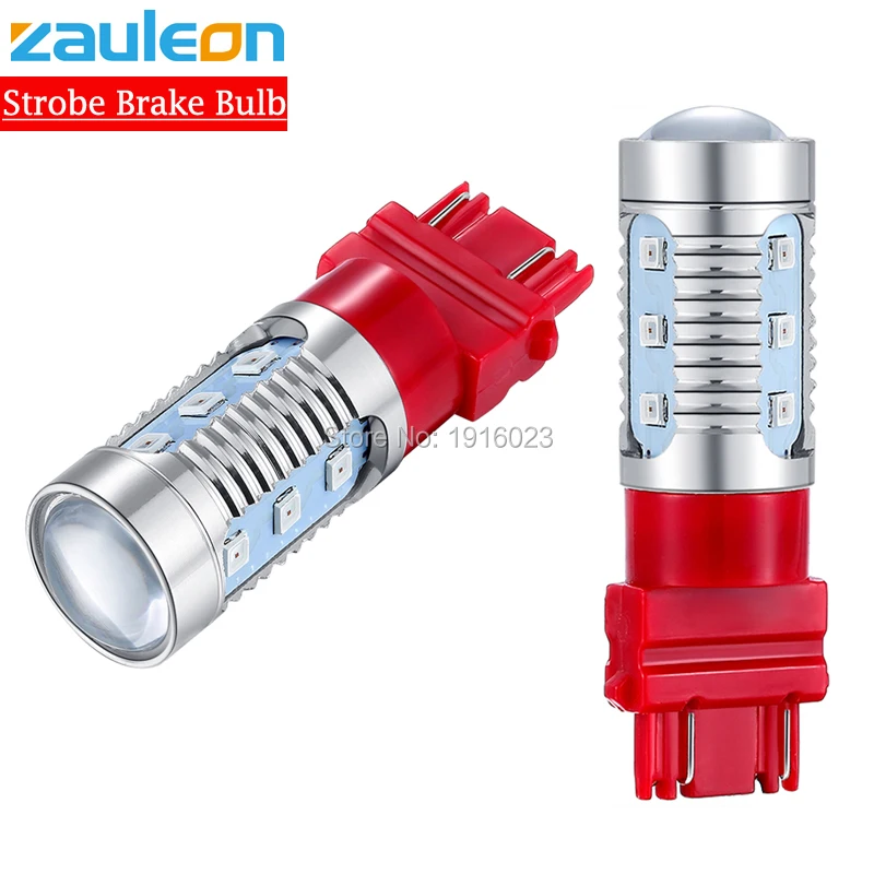 Zauleon 2 шт. 3157 красный светодиодный стробоскопический задний стоп светильник