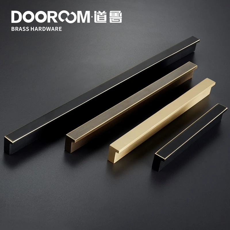 Dooroom Zoe латунные мебельные ручки длинные современные матовые шкаф комод шкаф двери Ящики ручки