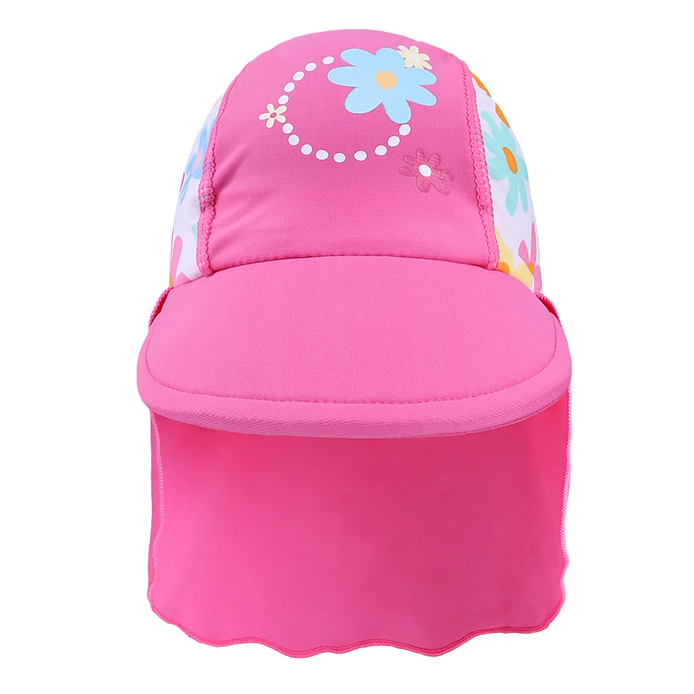

BAOHULU Summer Child Swimming Caps Cute Baby Print Swim Sun Protection Hats Kids Beach Caps Infant Swimming Hats for Girls Boys