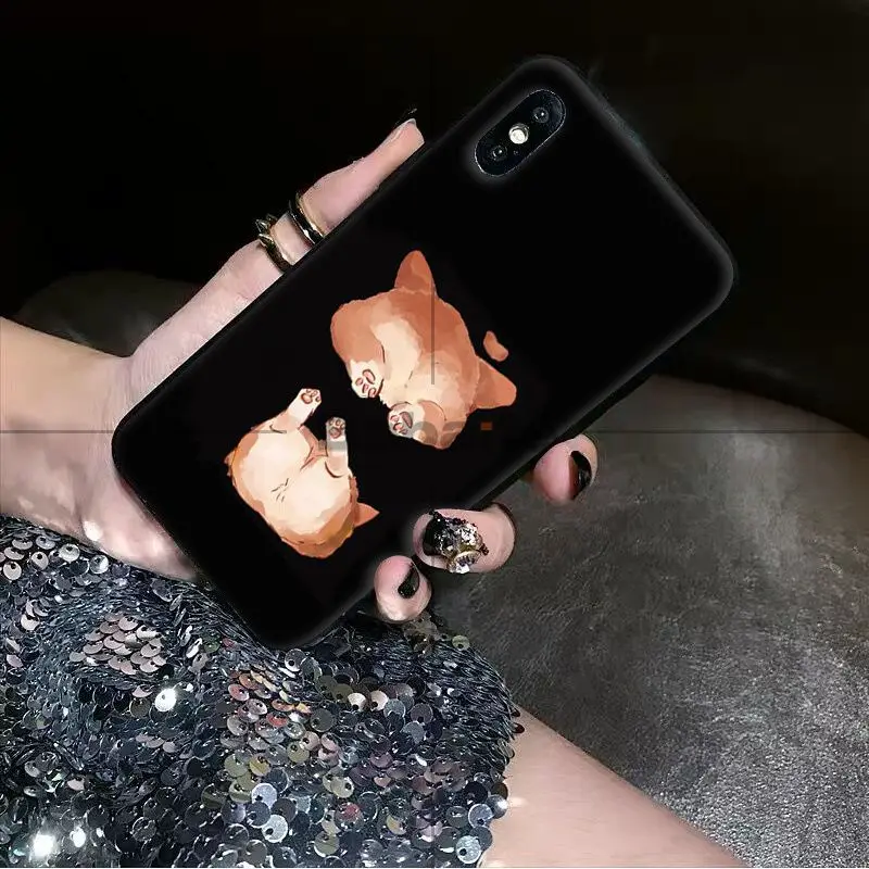 Babaite милый корги мультфильм собака новое поступление черный чехол для мобильного