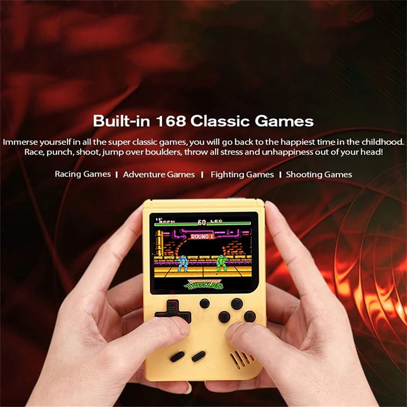 FANGTUOSI мини-игровая консоль встроенный 168 Классический Ностальгический игровой плеер Ретро 8 бит карманный портативный игровой плеер