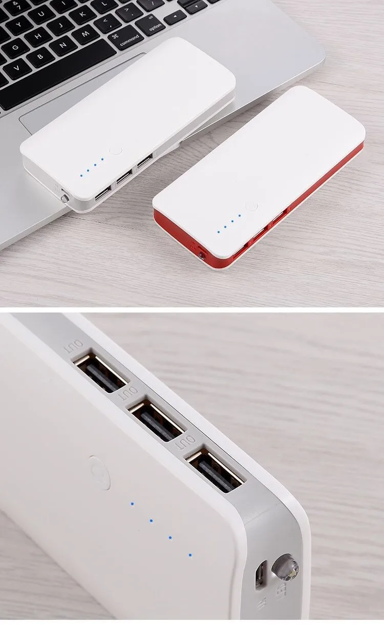 Внешний аккумулятор 10000mAh 5V 2.1A 3 USB зарядное устройство 18650 аккумулятор внешний аккумулятор