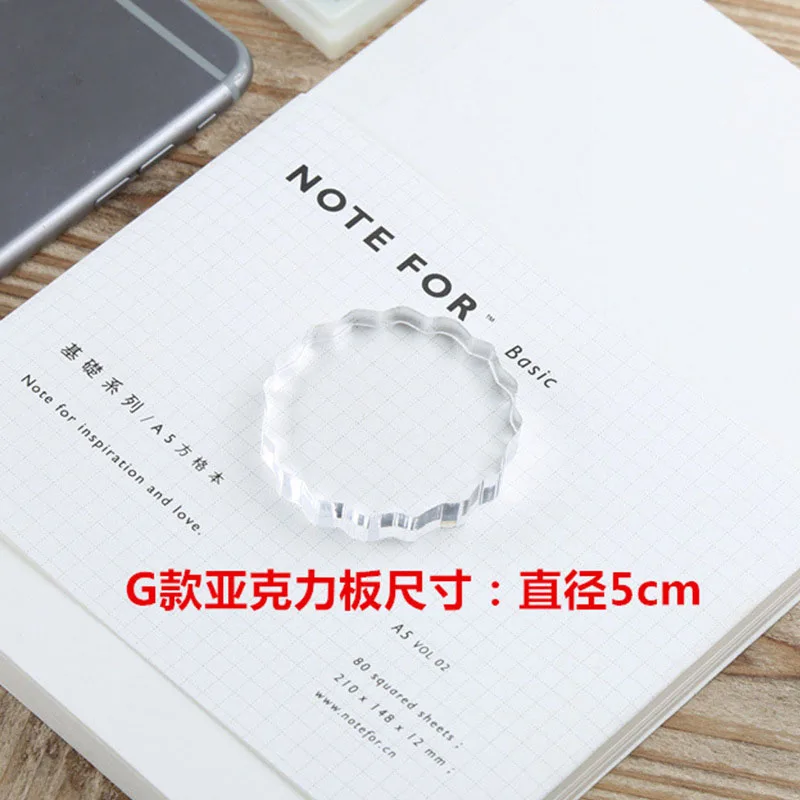 G Прозрачный DIY печать штамп блоки для скрапбукинга фотоальбом практическая прозрачность акриловая ручка блок украшения инструменты - Цвет: G