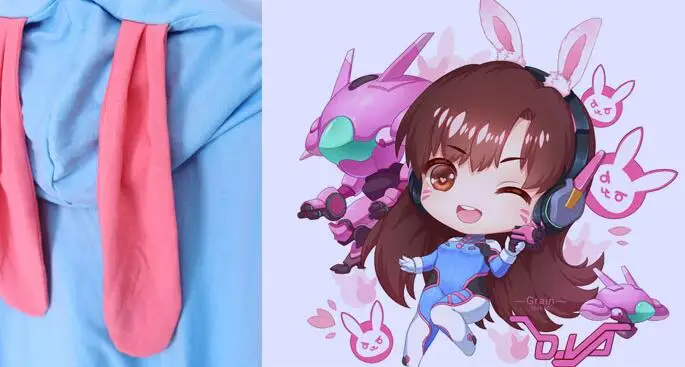 Kawaii D. va длинная Лоскутная футболка платье для женщин Dva футболки с капюшоном Дамы