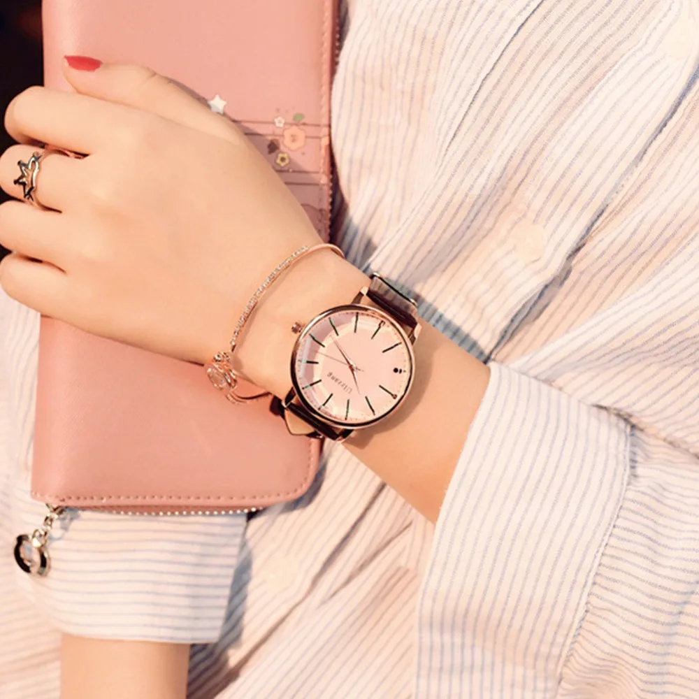 Полигональный циферблат дизайн женские кварцевые часы Лакшери модное платье