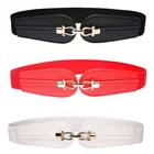 Лидер продаж, эластичные пояса, белые женские платья, декоративный свободный пояс, модный простой черный широкий пояс-ремень, женские ремни