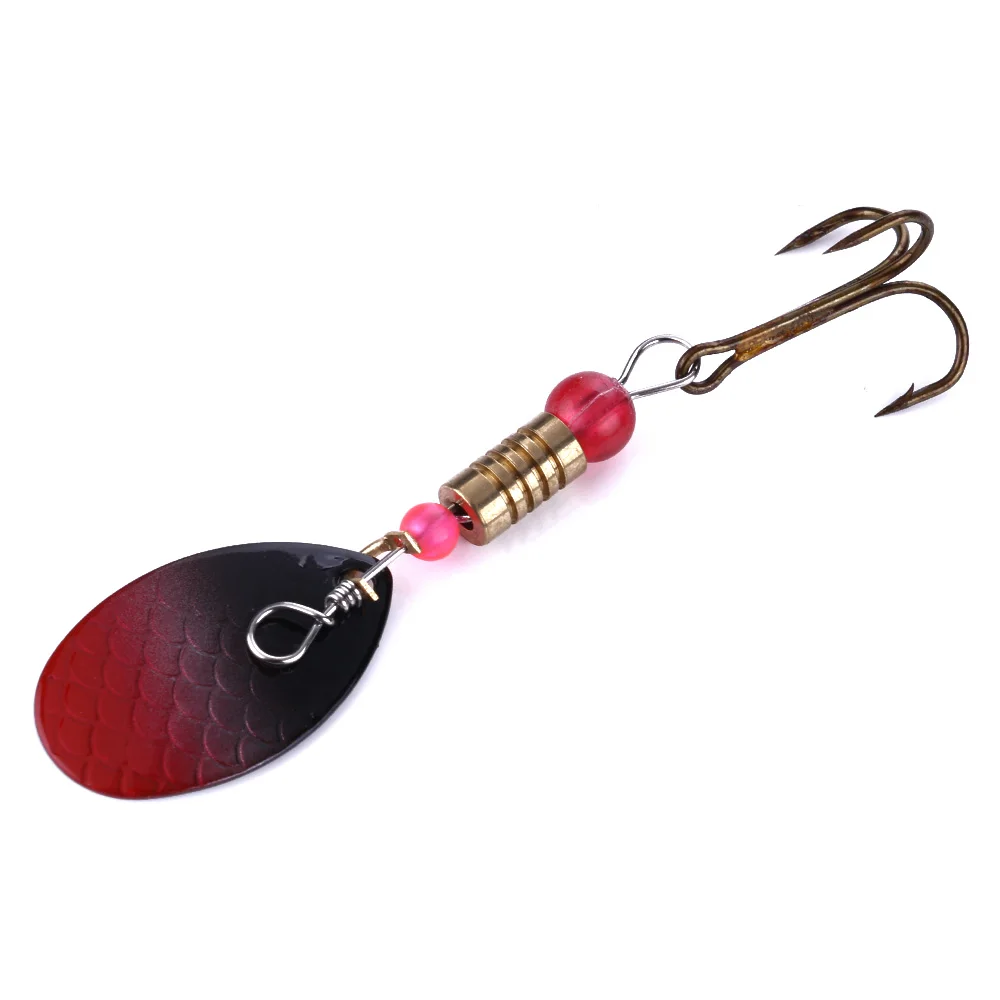 1 шт./лот блесна приманка для рыбной ловли ложка с тройным крючком жесткая