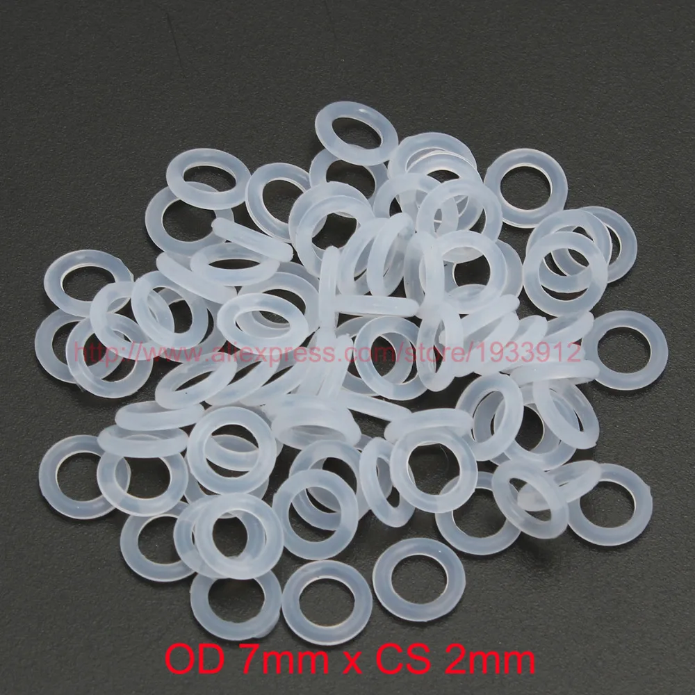 

OD 7mm x CS 2mm silicone o ring oring sealing rubber washer