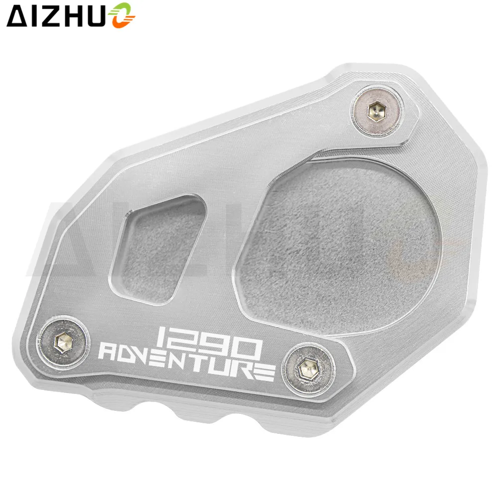 CNC Aluminum Motorcycle Kickstand Extension Plate Silver Motor With Side Stand Enlarge Support Pad For 1290 Adventure R | Автомобили и