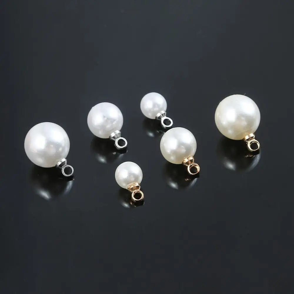 Фото Жемчужные бусины Ivroy/White Pearl Charm DIY из АБС-пластика для изготовления сережек, ожерелий, ювелирных изделий для женщин, подарочные украшения для рукоделия, 10, шт./пакет, 6 мм, 8 мм, 10 мм №2