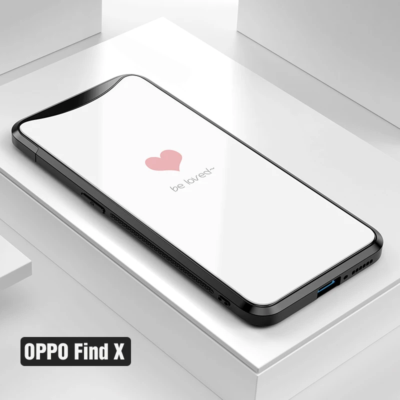 BSAX Чехол VPOWER OPPO Find X из закаленного стекла для OPPO Find X Чехол 6,42 ''чехол s роскошный цветной бампер FindX Fundas - Цвет: BSAX