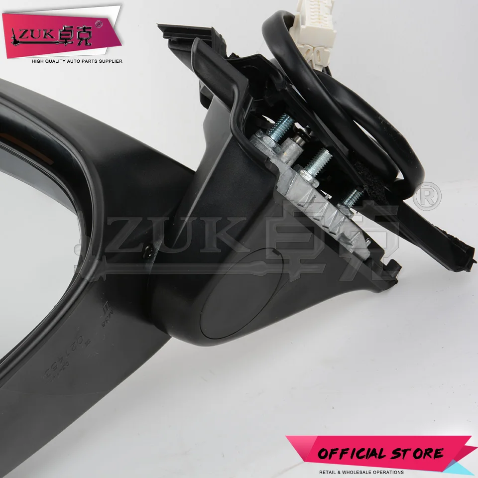 ZUK 2 шт. Авто внешнее зеркало заднего вида в сборе для HONDA FIT JAZZ GE6 GE8 2009 2010 2011 2012 2013 7 контактов электрический складной светодиодный