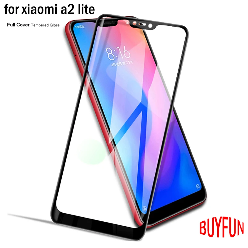 Закаленное стекло 9H для Xiaomi Mi A2 Lite чехол с полным покрытием Защитное A 1 2 A1 2A 1A