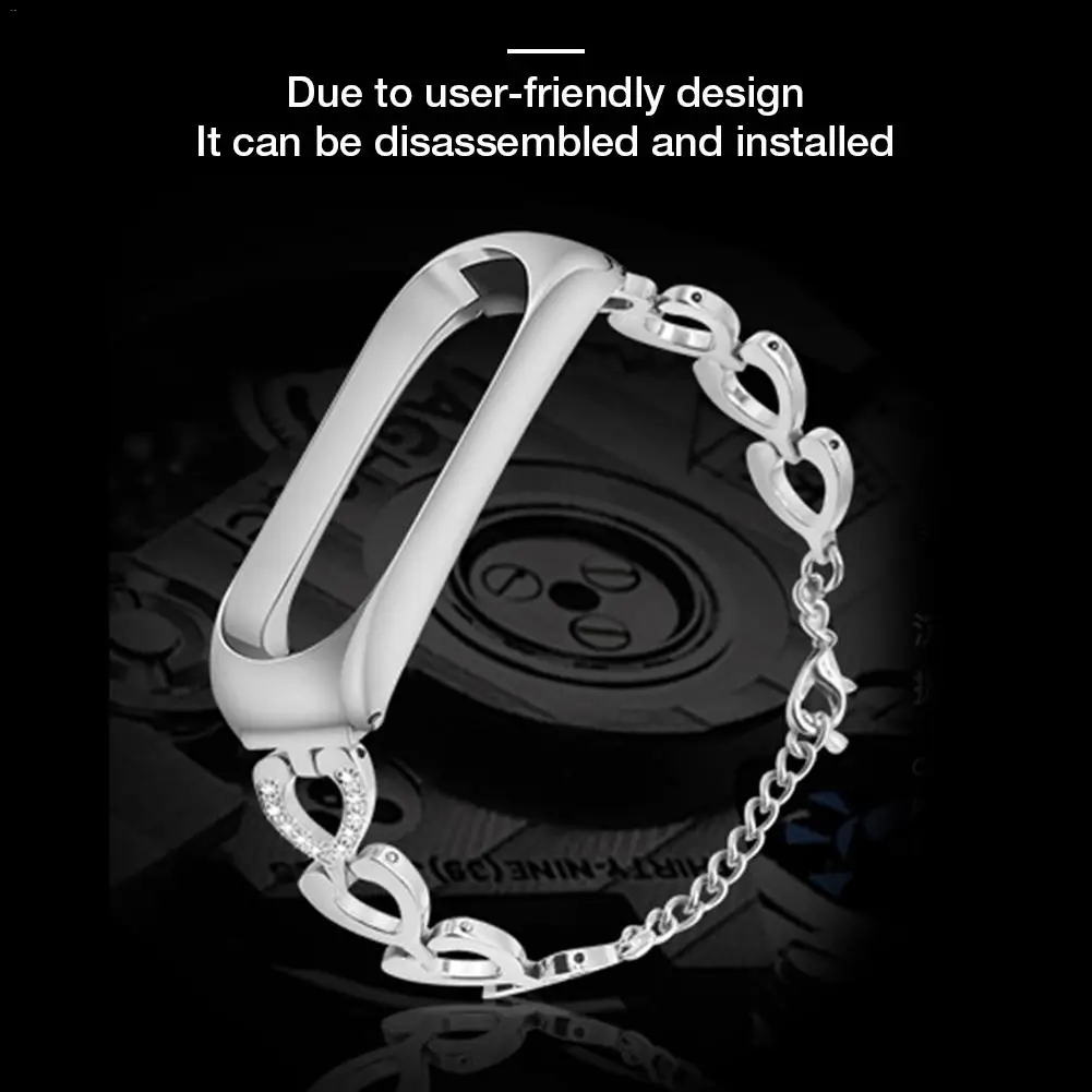 Браслет из цинкового сплава для Xiao mi Band 3 4, браслет, умные часы, сменный ремешок для mi Band 3 4/mi Band 3, NFC, аксессуары для Android