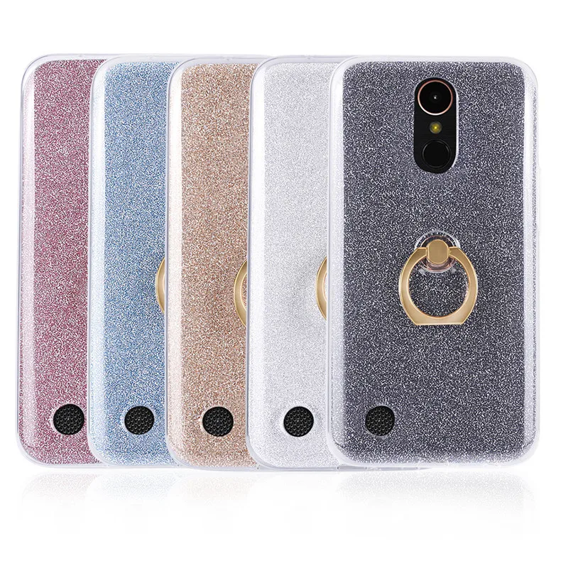 2017 чехол для LG K10 M250 M250N X400 блеск силиконовый мягкий из ТПУ K 10 металлическое кольцо