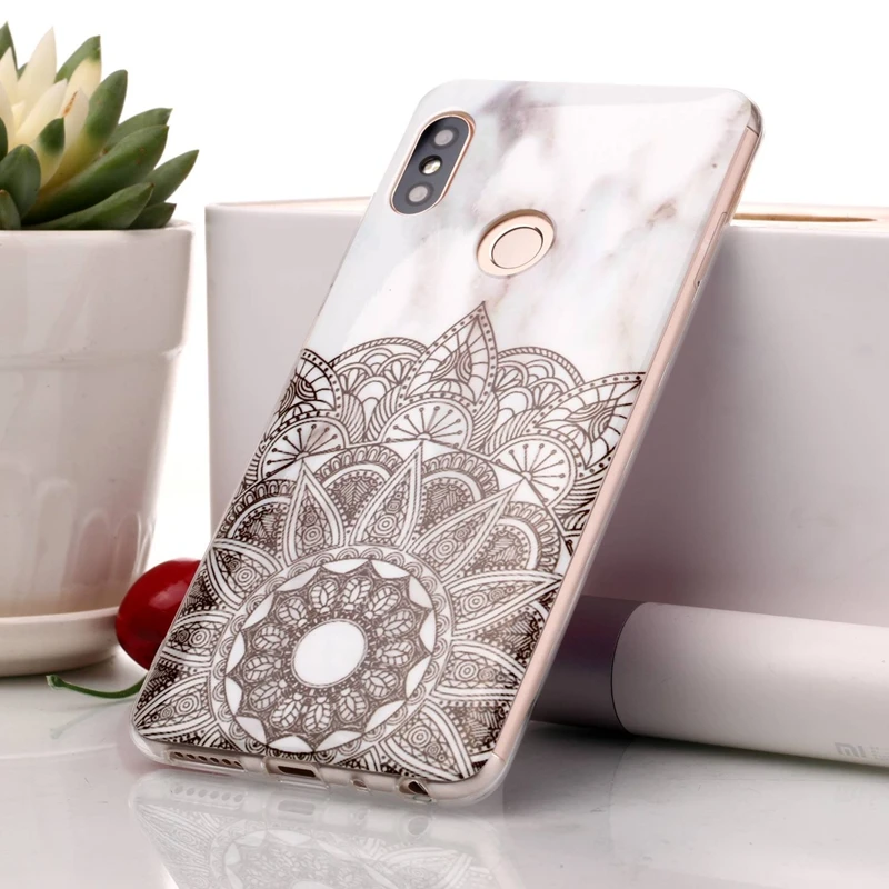 IMD Мрамор камень чехол для Xiaomi mi A2 Lite красный Примечание 5 Pro Красный S2 крышка