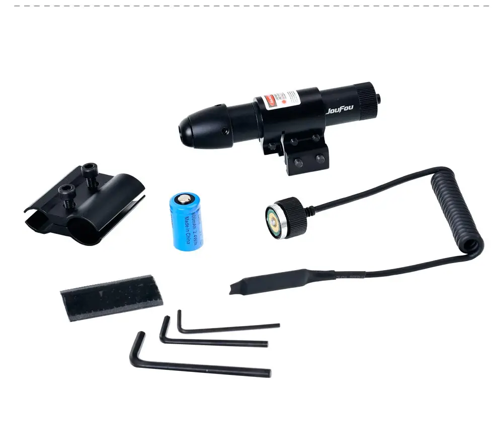 

JouFou Hunting Tactical Red Green Dot Laser Sight Scope With Pressure Switch Fit 11mm 20mm Rail With Barrel Mount