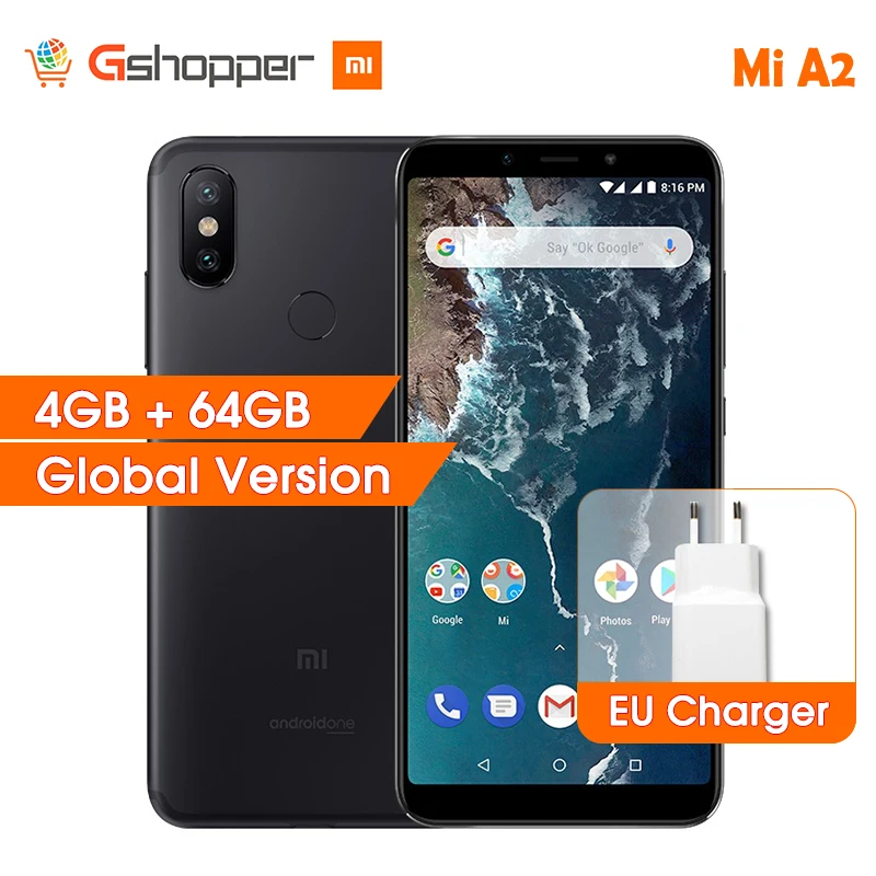 Глобальная версия Xiaomi Mi A2 Восьмиядерный процессор Snapdragon 660 4 ГБ 64 5 99 дюйма 18:9