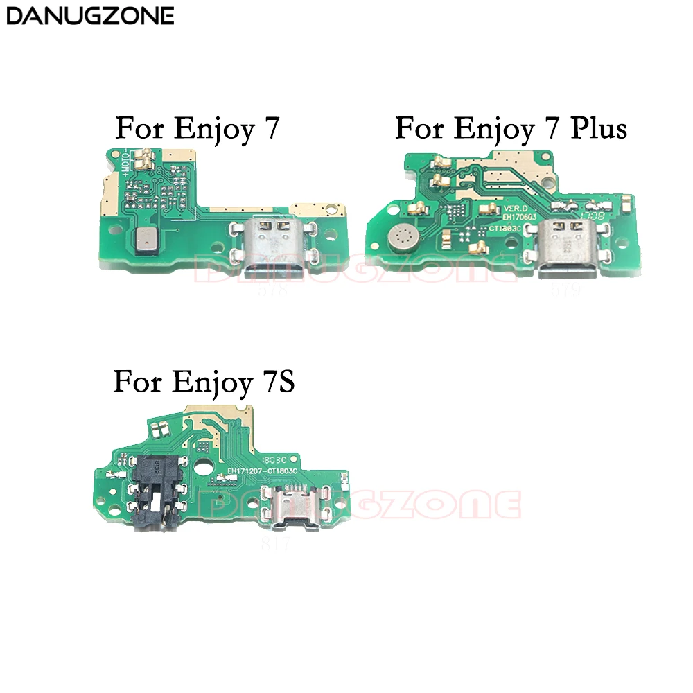 Usb разъем для зарядки док станции порта плата гибкий кабель Huawei Enjoy 7 Plus 7S|Шлейфы