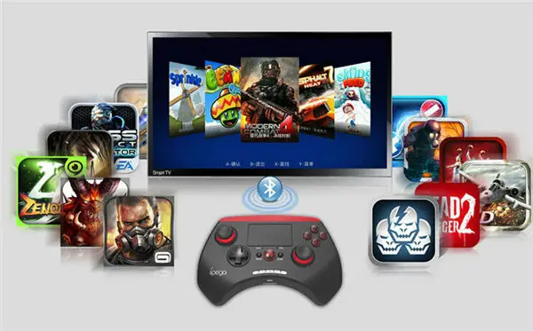 Free Shipping ipega PG-9028 wireless bluetooth game controller joystick gamepad with touchpad for ios android smart device | Электроника