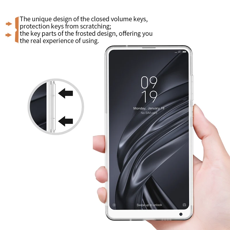Nillkin Original Phone Case For Xiaomi Mi Mix 2s Nature Soft Transparent TPU Cover Ultra Slim Protection Caso |