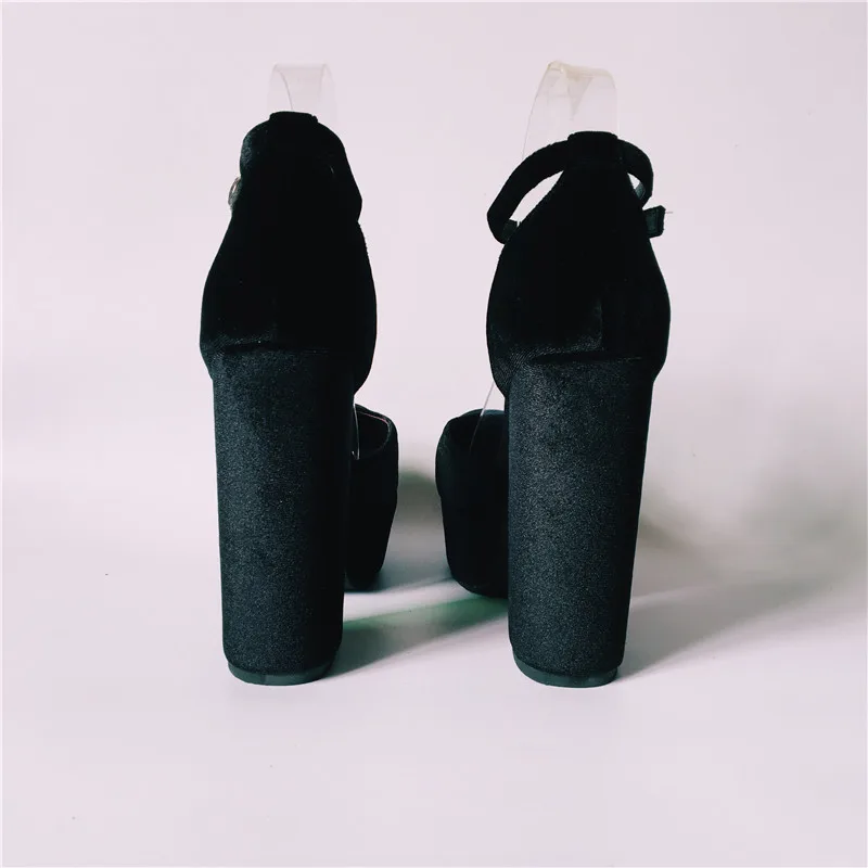 Туфли лодочки женские на платформе и высоком массивном каблуке 10 см|ankle strap