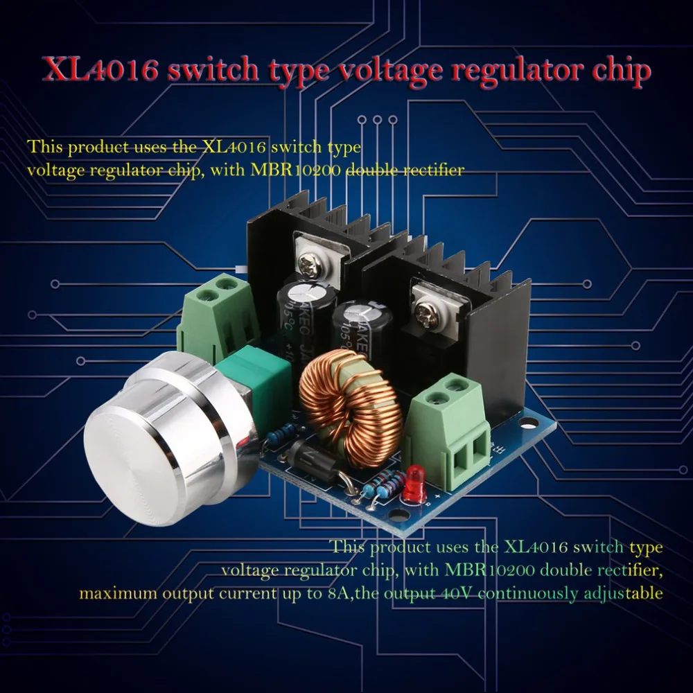 Понижающий преобразователь XL4016E1 блок питания 4 в 40 Регулируемый понижающий