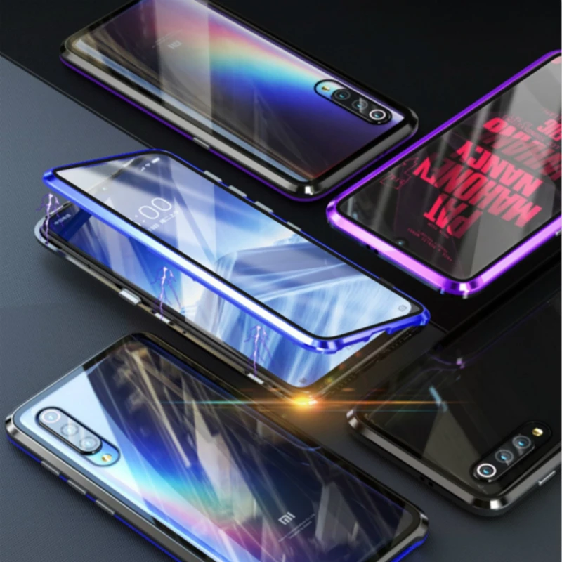 Mzxtby металлический магнитный адсорбционный чехол для Xiaomi 9 9T Mi9se Redmi Note7 K20 pro Чехол двусторонний стеклянный Магнитный чехол