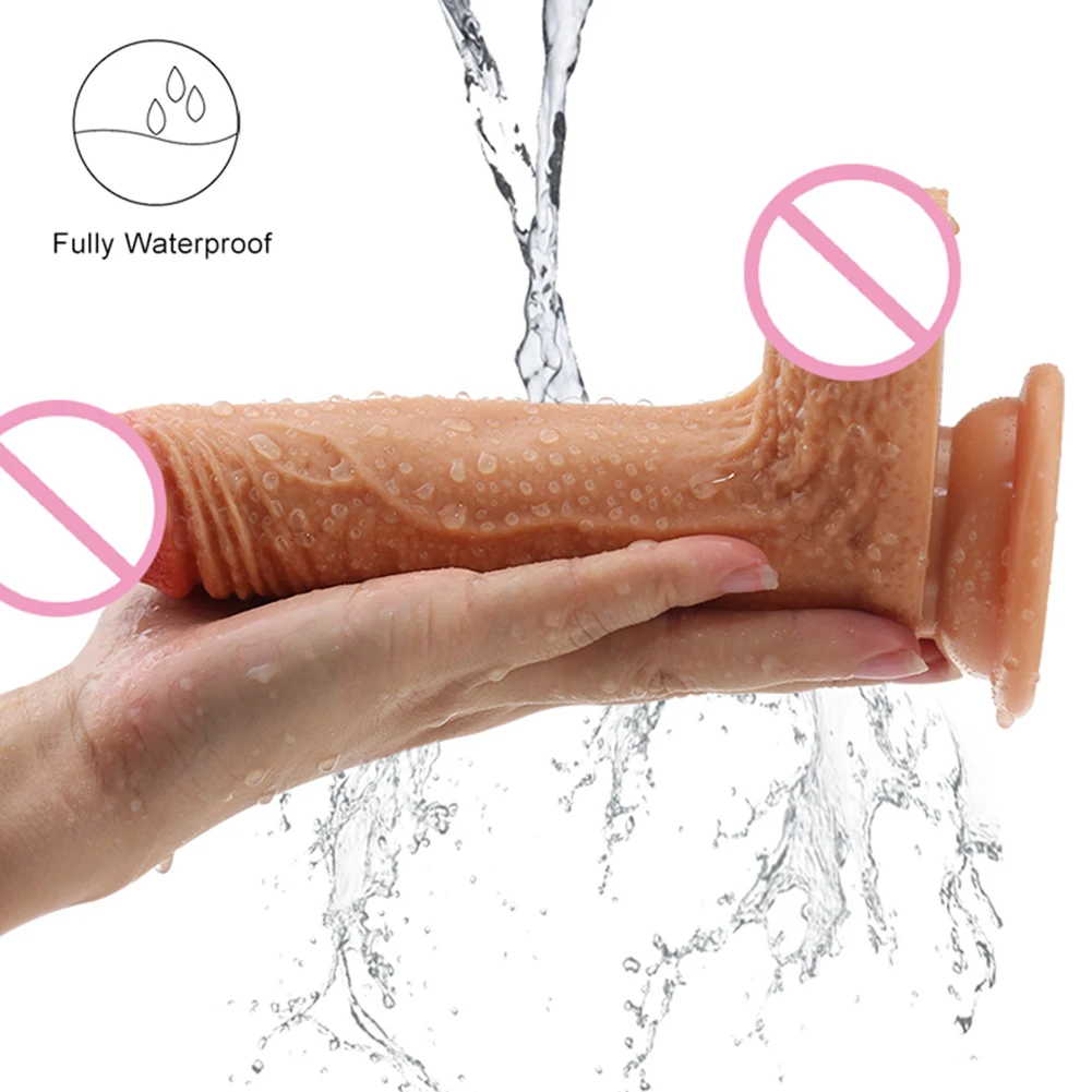 Реалистичный водонепроницаемый фаллоимитатор для кожи женская секс игрушка