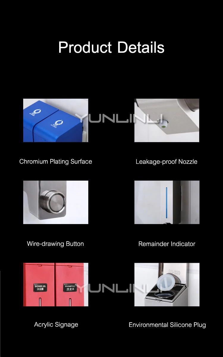 Удобный диспенсер для мыла в ванной без дырочек с двойной головкой шампуня душа