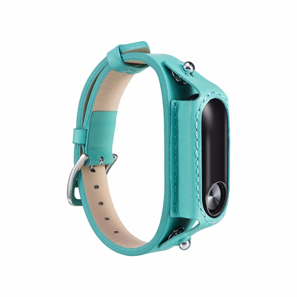 Mi Band 2 кожаный ремешок для Xiaomi mi ремень из натуральной кожи Безвинтовой браслеты