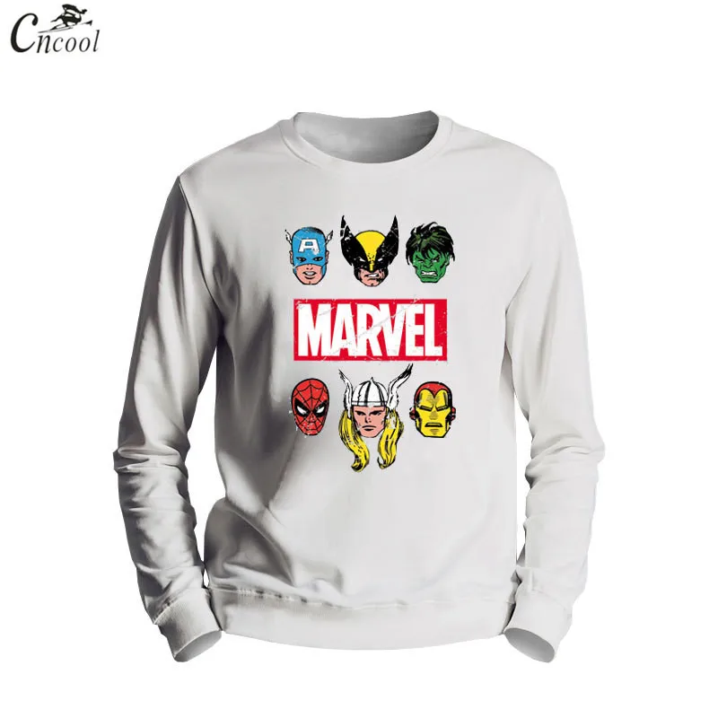 Cncool Marvel/спортивная одежда с принтом супергероев толстовки для мужчин флисовая