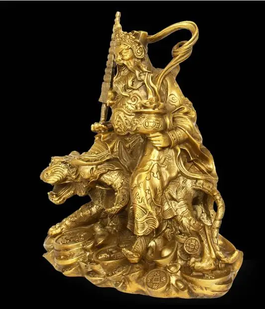 9 &quotчистый Бронзовый Тигр дракон Mammon для денег богатства Бог Yuanbao Статуя
