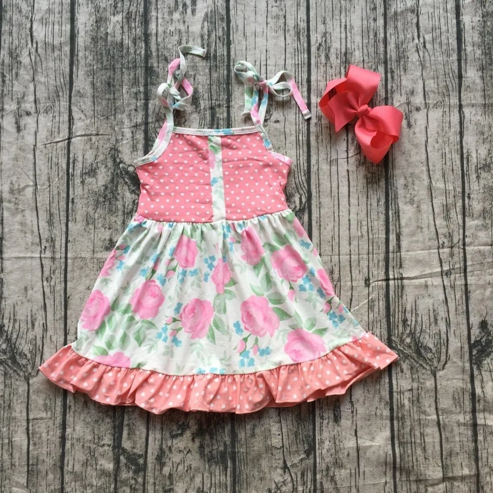 summer girl clothes SUNKISSED SHOULDER coral floral flower milk silk ruffle baby kids condole belt maxi dress match bow | Детская одежда